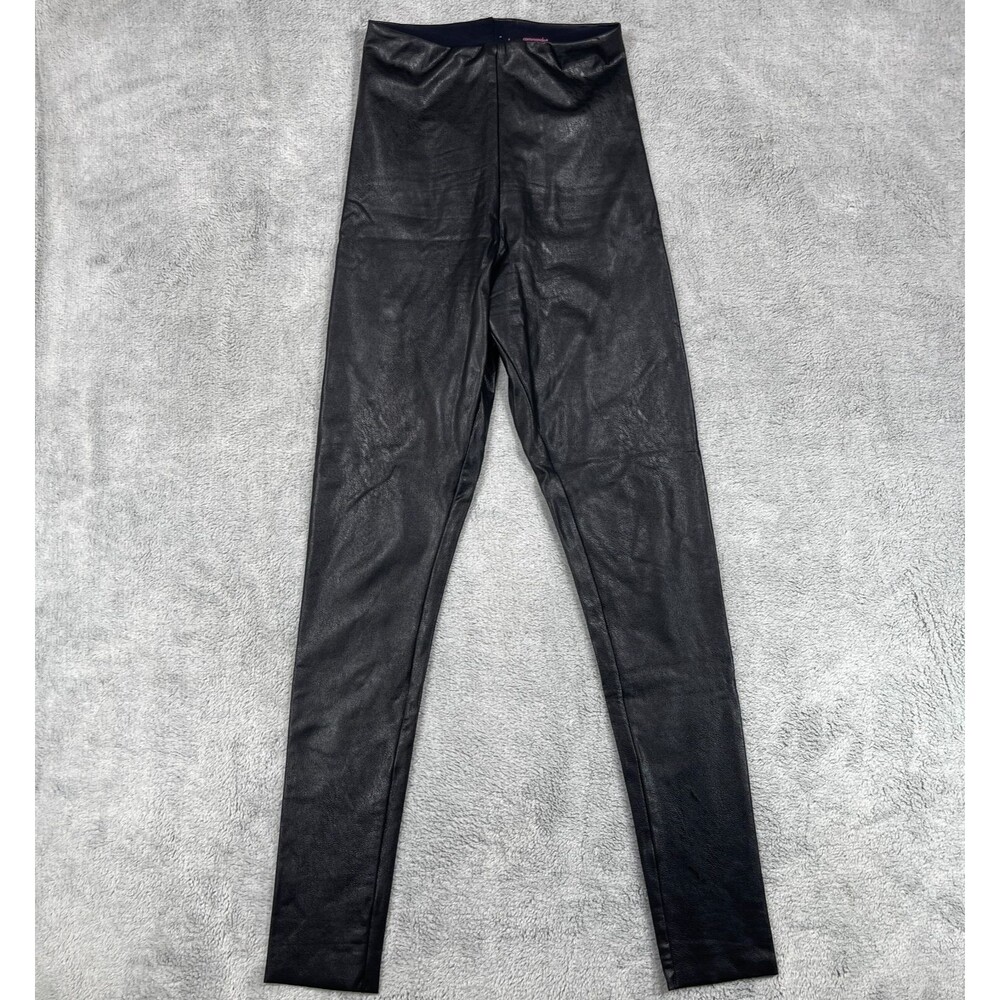 Commando Faux Leather Legging Women's Small Black Stretch High Rise Waist Band